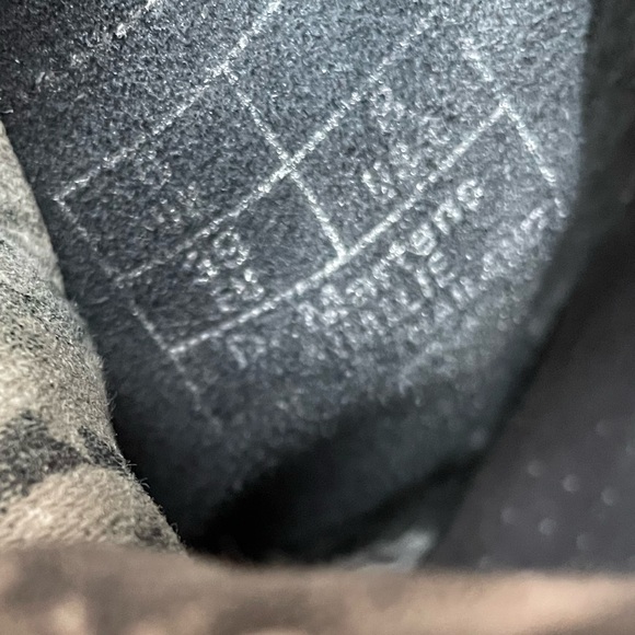 Dr Martens Aimilie Incandescent Gun Metal Suede Leather Fold over Combat boot  8 - Picture 10 of 15